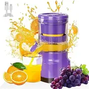 Citrus Juicer,AnnuoYi Fruit Press,Hands-Free Portable USB Charging Powerful Fruit Squeezer Suitable For Citrus Fruits Apple And Pear（purple）