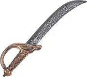 CALLARON Portable Pirate Sword Lightweight Safe Plastic Costume Accessory for Halloween Parties Cosplay Events and Stage Performances Resilient Design