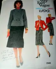 Vogue American Designer Original Kasper Suite Pattern Size 14 Uncut