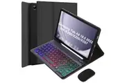 WASSUP for Samsung Galaxy Tab A8 10.5 inch 2022 Keyboard Case Detachable Color Backlit Bluetooth Keyboard & Mouse-Black