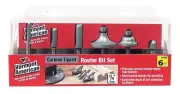 Vermont American 23000 Carbide Tipped Router Bit Set - 6-Piece - NEW