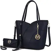 MKF Collection Tote Bag for Women,Vegan Leather Set Handbag Wallet Purse, Top-Handle Tote
