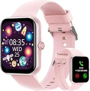 Smart Fitness Tracker Watch for Childrens, kids Cute Sport Smartwatch with Heart Rate Blood Oxygen 37 Exercise Modes Step Counter Phone Calls Siri Recall App Notifications Music Calculator Alarms Pink