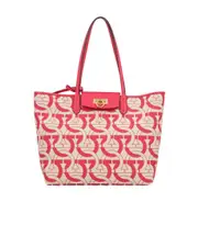 Gancini-print canvas tote bag One size Nude