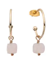 Eye Candy LA Agate Jeanna Half Loop Earrings