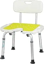 SJIALEN Elderly Bath Chair,U Type Aluminum Legs Stool Bathroom Bathtub Chair Height Adjustable Shower Stool Bath Seat Bench Shower Chair(B)