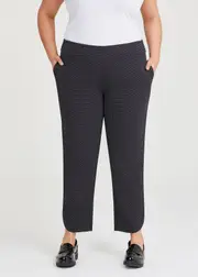 [Taking Shape] Taking Shape Pindot Pant Size 16 in Black / White - Plus Size Women's Clothing Black / White