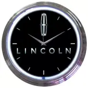 Ford Lincoln Neon Clock Cars Gameroom Basement Mancave Wall Art Decor