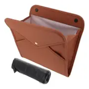 Car Trash Can Trash Bag Durable Front Seat Back Row Trash Bin Orange 1 Set