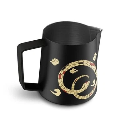 Espresso Steaming Pitcher Milk Frothing Pitcher 20 Ounces 5.0 Black(printing)