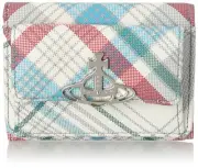 [Vivienne Westwood] Tri-fold wallet 52010013U SAFFIANO PRINT MADRAS CHECK