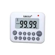 Digital Kitchen Timer Magnetic Countdown Up Cooking Timer Clock Loud Alarm White