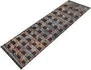 ZRYSMY Rusted Iron Pattern Washable Runner Rug 2’ x 6’ Non-Slip Floor Carpet Runner Rug for Hallways Kitchen Laundry Room Bedroom Floor Carpet Runner- Soft Thin Mat for Family Pet