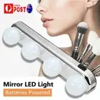 4 LED Mirror Lights Hollywood Style Makeup Dressing Table Battery Powered Bulbs