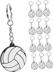 NULYLU 16pcs Key Keyrings Hanging Back Theme Volleyballs Decorative Decors Keychain Ring Vollyball Mini Portable Sports Keyring Decor Bag Ball Keychains Ornaments Pendants Ornament Purse