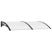 vidaXL Door Canopy Black and Transparent 200x80 cm PC