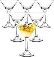 Martini Glasses Set of 6, 120 ml Martini Glasses, Martini Glass, Cosmopolitan Glasses, Martini Glasses Set, Party Drinking Glasses, for Home, Parties & Co
