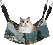 EdWal Steam Train print Soft Sleeping Hammock Cat Hammock for Cage Hanging,Pet Hammock Bed Adjustable for Small Animals