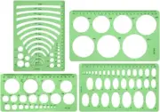 Drafting Tools Circle Template Geometric Stencils Set of 4