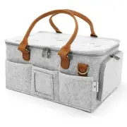 Baby Diaper Caddy With Lid, Diaper Caddy Organizer for New Mom Gifts, Newborn...