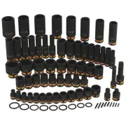 Klutch 3/8in.- and 1/2in.-Drive Chrome Molybdenum Impact Socket Set, SAE and