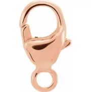 16mm LARGE 14k Solid Rose Gold Fancy Designer Lobster Chain Trigger Clasp Italy