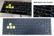 RGB Backlit Hungarian Keyboard for MSI Katana GF76 11SC 11UE 12UC 12UG MS-17L1