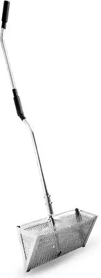 16-Inch Sand Flea Rake with 52-Inch Ergonomic Handle & Sharp Teeth Design