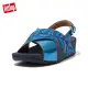 【FitFlop】LULU CRYSTAL FEATHER BACK-STRAP SANDALS 閃耀多色水鑽後帶涼鞋-女(海藍色)