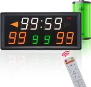 Led Portable Electronic Scoreboard with Timer Clock, Digital Scoreboard w Remote