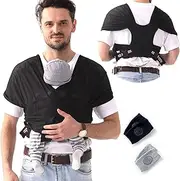 Baby Wrap Carrier Breathable Mesh Cool Summer Fabric Baby Carrier Easy to Wear Hands-Free Baby Carrier Moisture Wicking Soft Ideal for Newborns and Kids Under 50lbs (Black)