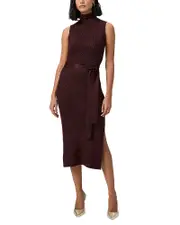 Paige Zoelle Metallic Rib Knit Midi Dress