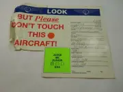McDonnel DOuglas 1943 DC3 AirShow "Please Don't Touch this Aircraft" Sign