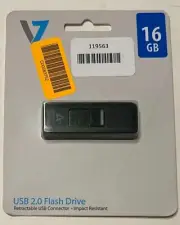 V7 VF216GAR BLK USB 2.0 Flash Drive 16GB