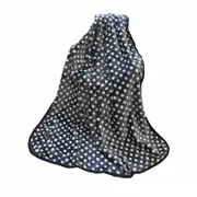 Extra Large Mink Throw Rug Polka Dots Grey by IDC Homewares