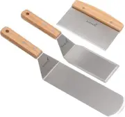 Professional Griddle Spatula Set - Stainless Steel Metal Spatula and Griddle