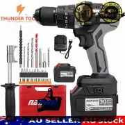 Thunder Tools 21V Cordless Drill Driver Batteries Max Torque 200N.m 1/2 Inch