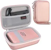 Canboc Hard Case for Fujifilm Instax Mini Link 3/ Fujifilm Instax Mini Link 2/ Instax Mini Link Smartphone Printer, Mesh Pocket fit Instax Mini Instant Film and Cable, Rose Gold