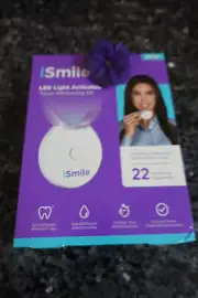 I smile led light activated teeth whitening kit new in box