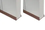 2Pcs 96CM PVC Door Weather Stripping Door Seal Strip For Door Frame-Brown
