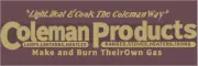 ONE (1) NEW COLEMAN PRODUCTS WOOD PANEL BUMPER STICKER DECAL LANTERN STOVE