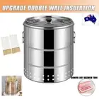 Double Wall Camping Cooking Stainless Steel Skewer Grill Charcoal BBQ
