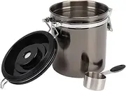 Stainless Steel Coffee Container Airtight Coffee Canister with Scoop for Ground Coffee Beans Tea Nuts Flour Oatmeal 304 Stainless Steel Coffee Storage Canister with Date Tracking (Bakhnoremhlsx6-12)