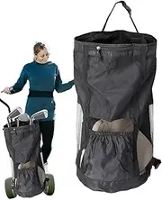 Wide Capacity Golf Cart Storage Bag - Golf Push-Pull Cart Bag, Golf Storage Bag for Push-Pull Carts - Wide Capacity Design, Golf Cart Storage Bag with Net Mesh Pocket - Spacious Golf Organizer, Large