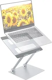 OTREST Adjustable Laptop Stand for Desk, Foldable Lightweight Aluminum Alloy Laptop Riser with 22lb/10kg Load Capacity, Ergonomic Computer Stand Holder for All 10"-17.3" Notebooks/Tablets, CP01S