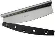 Checkered Chef Pizza Cutter Sharp Rocker Stainless Steel Blade With Cover