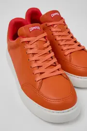 Runner K21 Orange leather sneakers for women