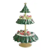 Resin Pastry Serving Tray Platter Christmas Tree Shape for Christmas Party