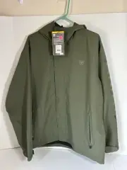 Ariat® Men's Rebar Stormshell Waterproof Green Rain Jacket Size Large Hooded