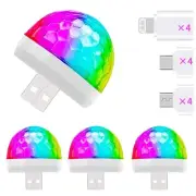 USB MiniDisco Light USB Mini Portable Disco Ball with Mobile Adapter Disco St...